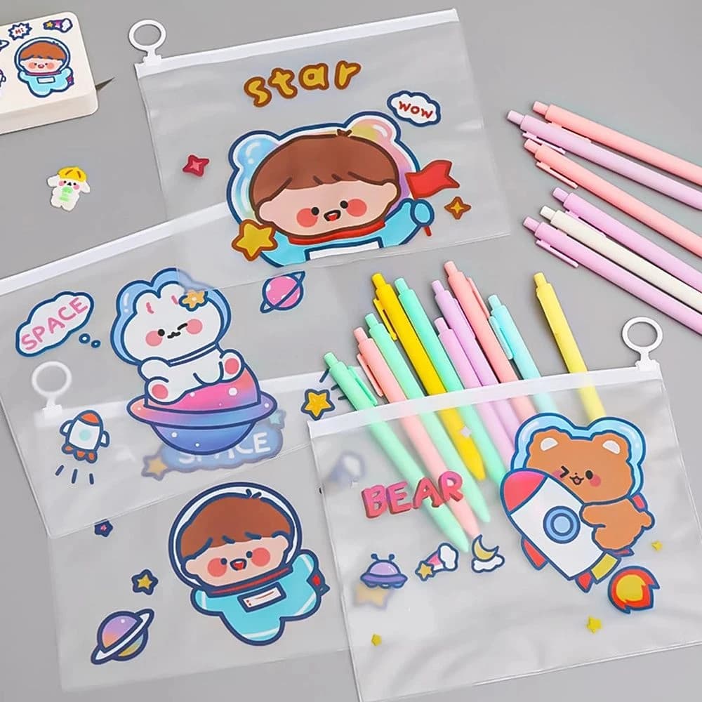 Space Transparent Zipper Pouch