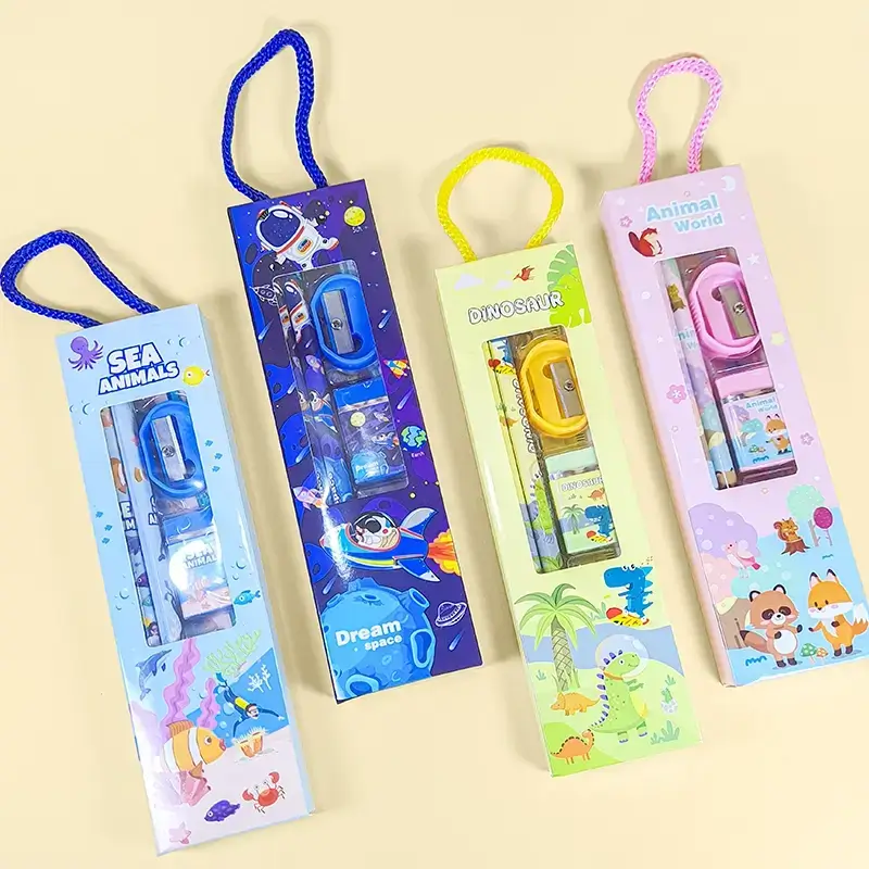 Cute Mini 5 in 1 Stationary/Study Set