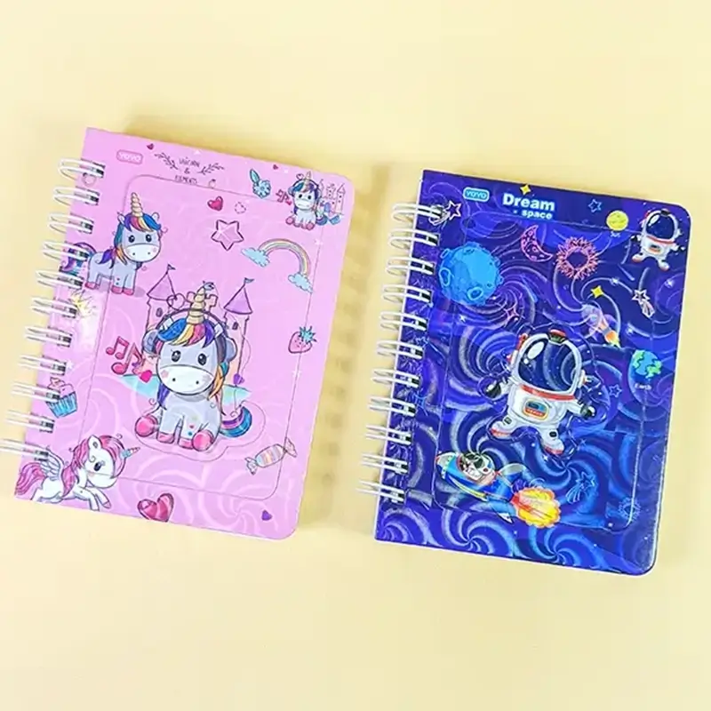 Cartoon Theme Spiral Pocket Diary
